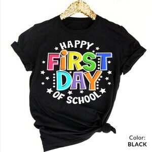 Happy First Day of School Teacher Shirt, Back to School Shirt for Teachers